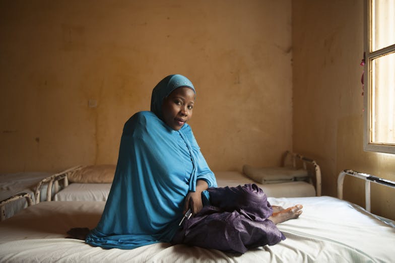 Aïssa is receiving help for her fistula at the Dimol centre in