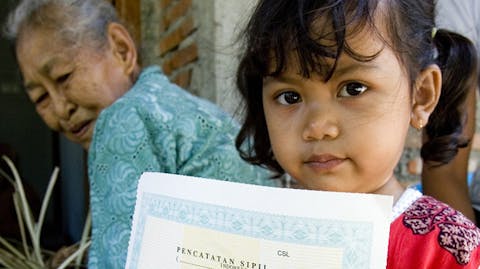 Meisje India geboortebewijs