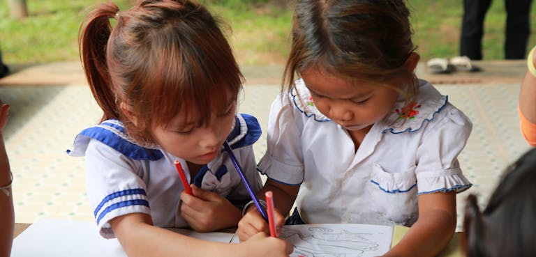 sponsorreis Thailand Cambodja kinderen leren