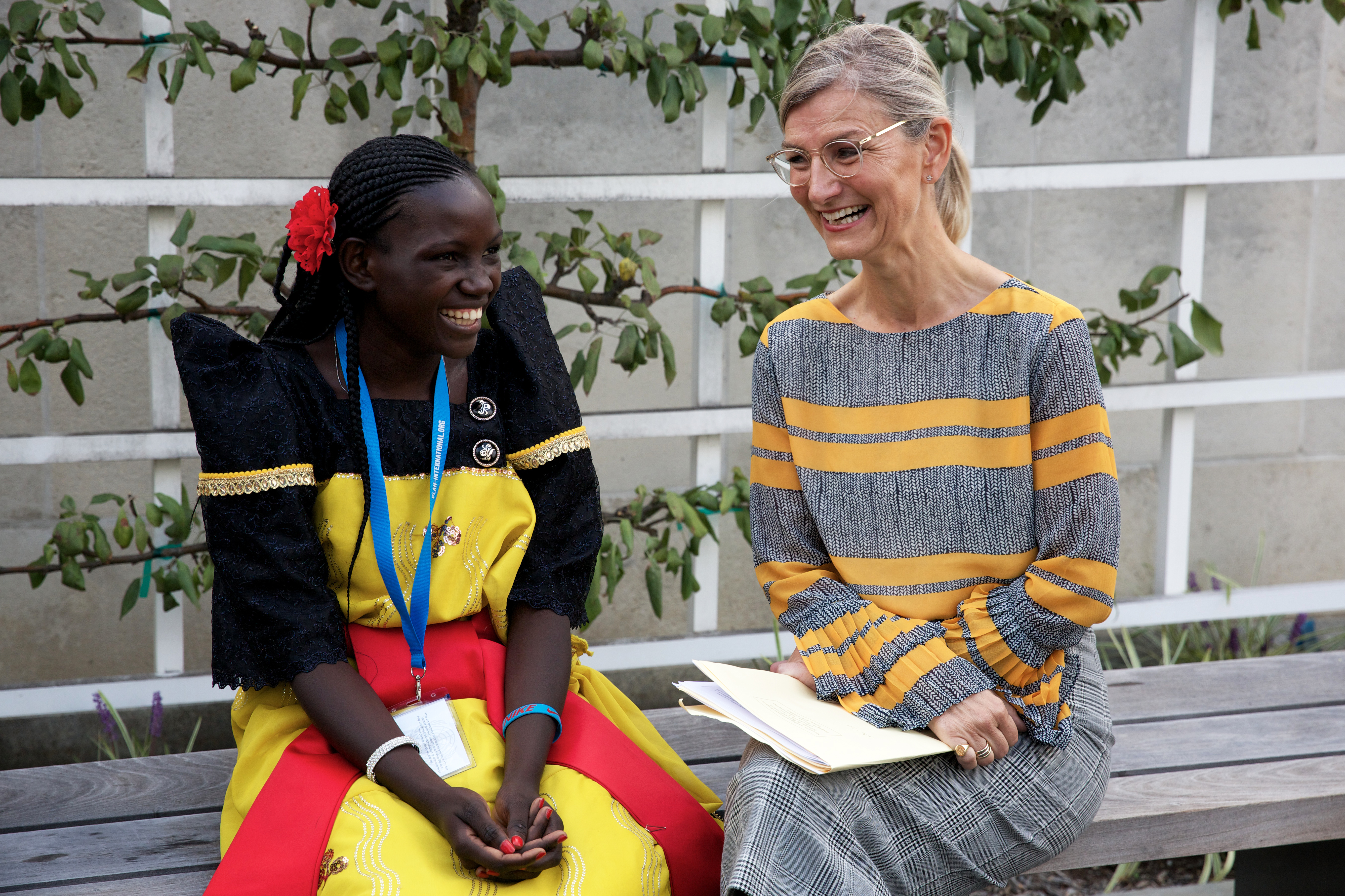 Faridah with the Danish miniser