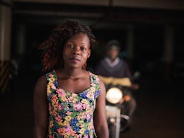 Girl in darkness in Kampala