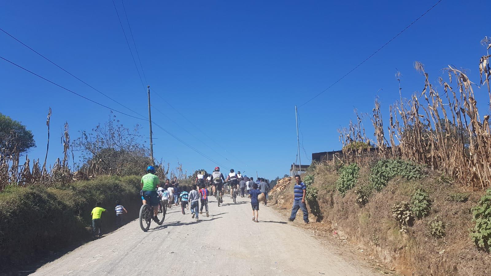 Fietsers in Guatemala