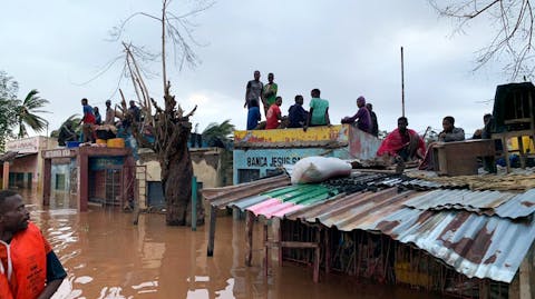 Mozambique rescue boat Plan International