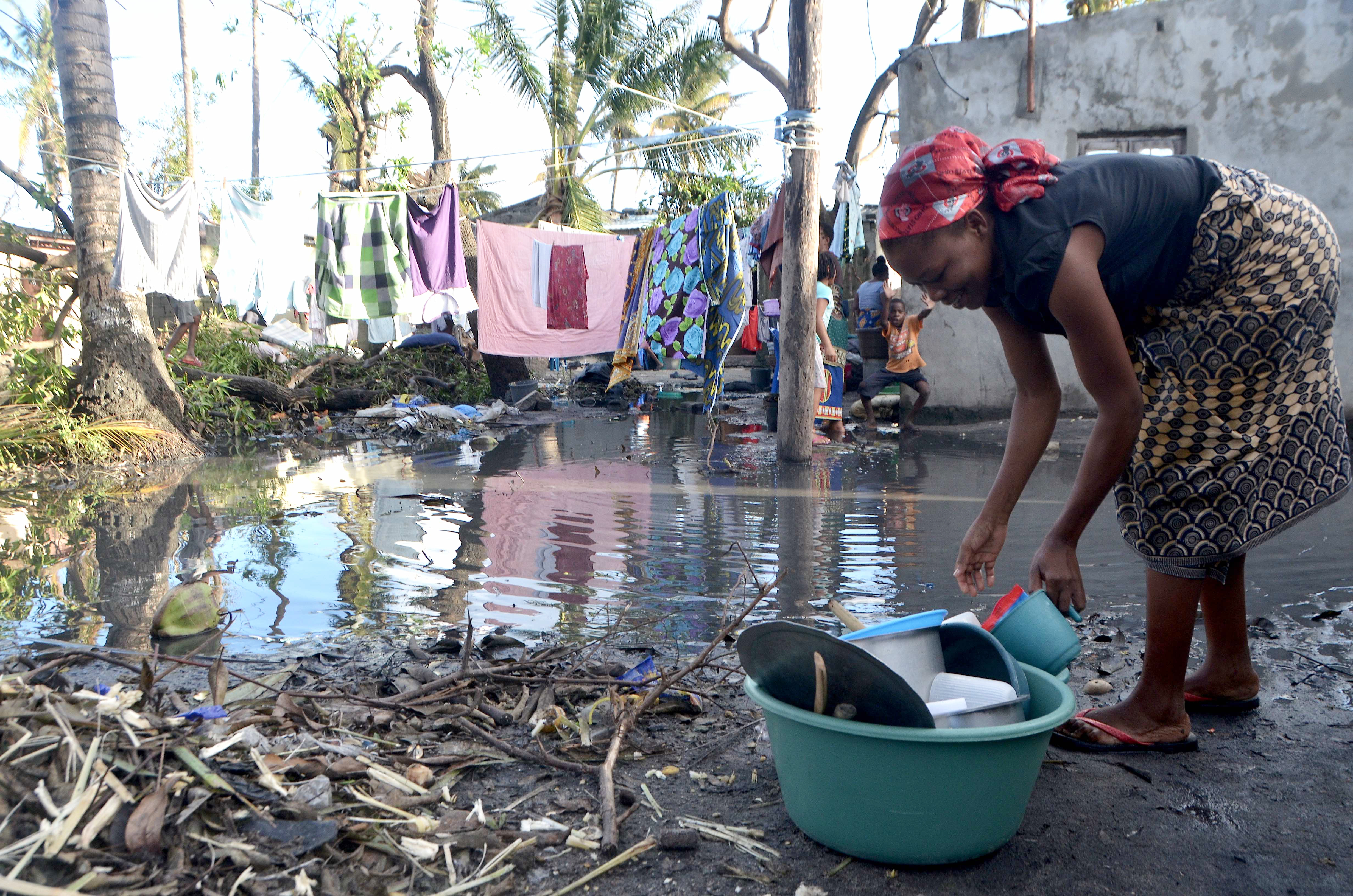 Verwoesting door overstroming Idai