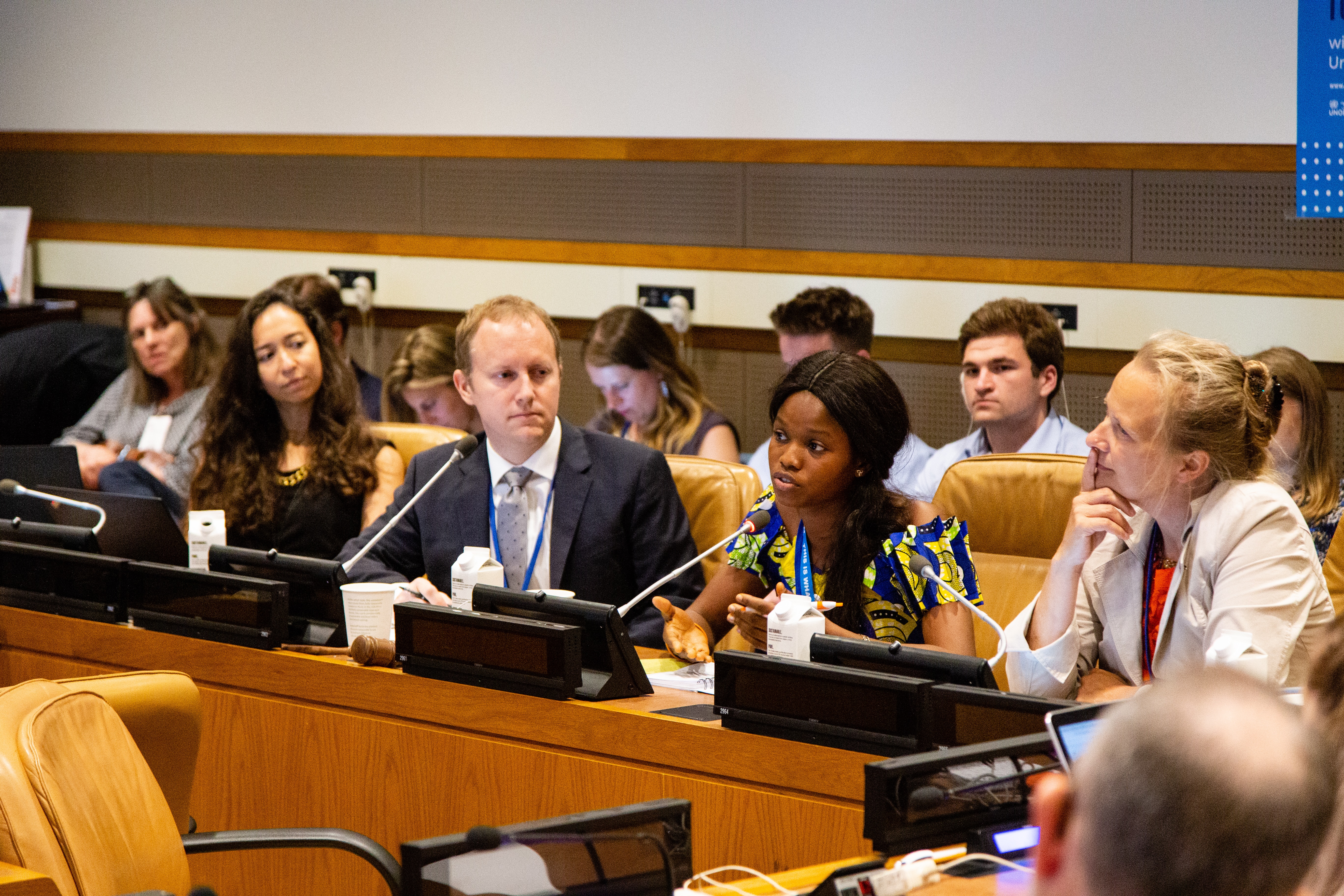 Ayesha from Girls Advocacy Alliance speaking at the Danish Institute during the HLPF
