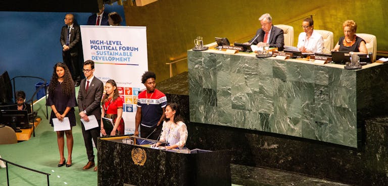 Girls Advocacy Alliance advocate Maurice at HLPF 2019