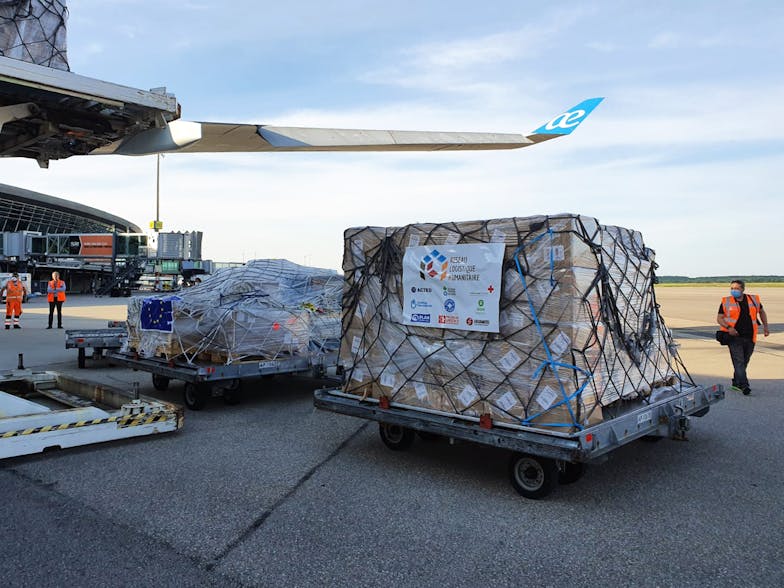 Humanitaire vlucht mondkapjes CAR