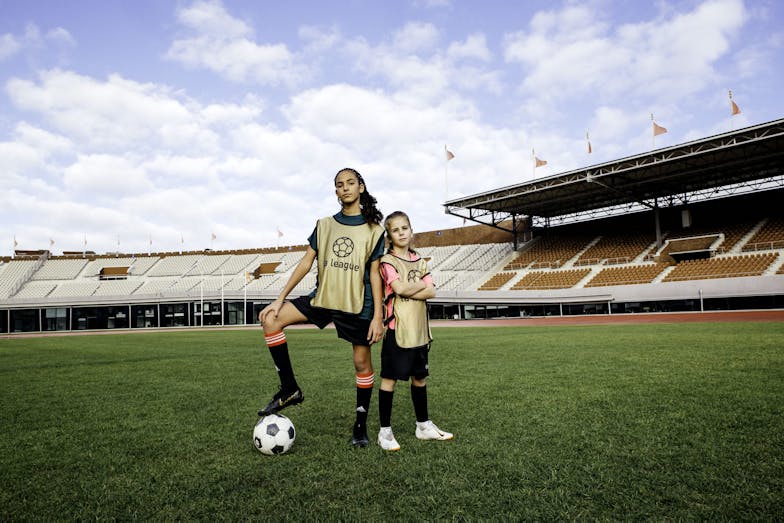 La League stoere voetbalmeisjes