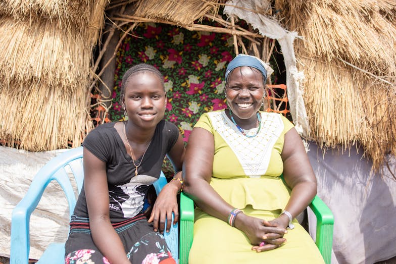 Martha met moeder Zuid-Sudan