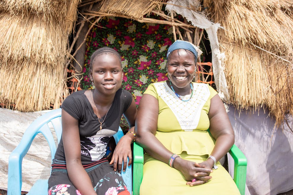 Martha met moeder Zuid-Sudan