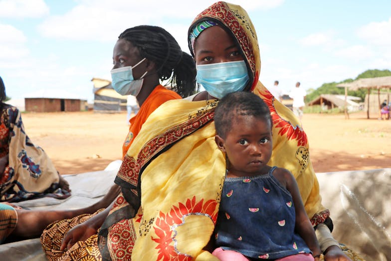 moeder en kind in Cabo Delgado