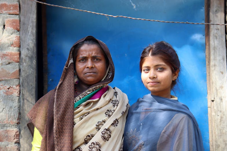 Poonam en haar moeder