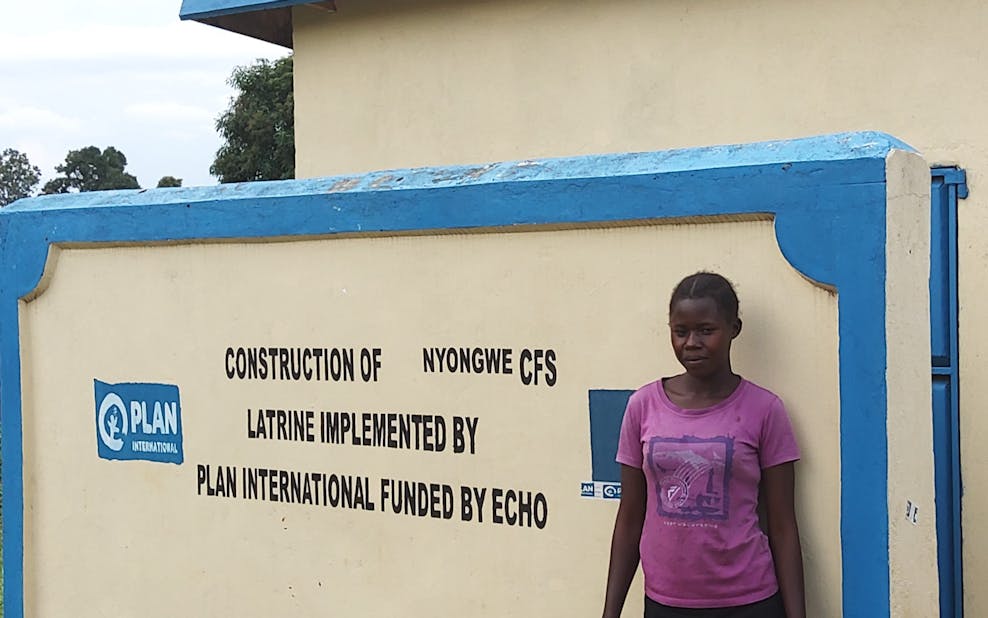 sanitair van Plan International toilet gebouwd door Plan International