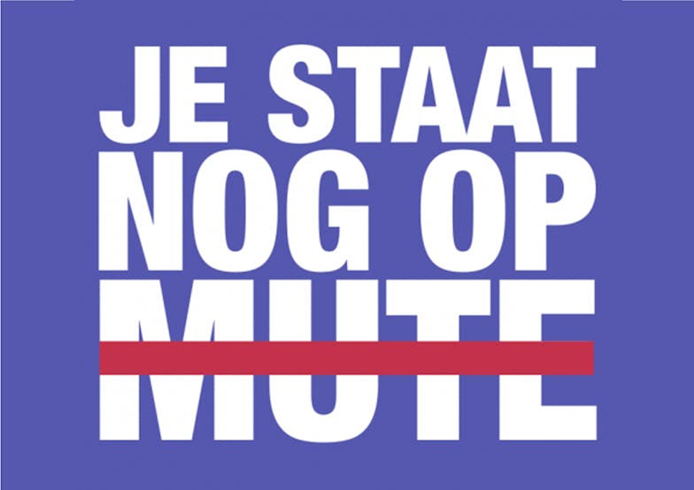Fundraiser: Je staat nog op mute