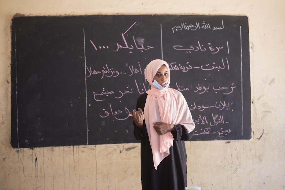 Shadia creëert bewustzijn Shadia in Sudan over meisjesbesnijdenis