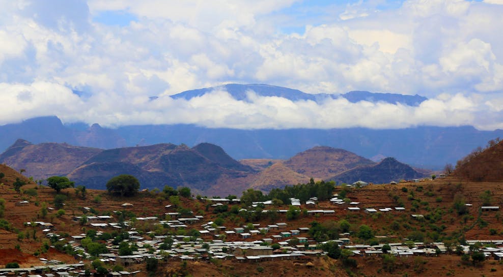 Vluchtelingenkamp in Amhara, Ethiopië