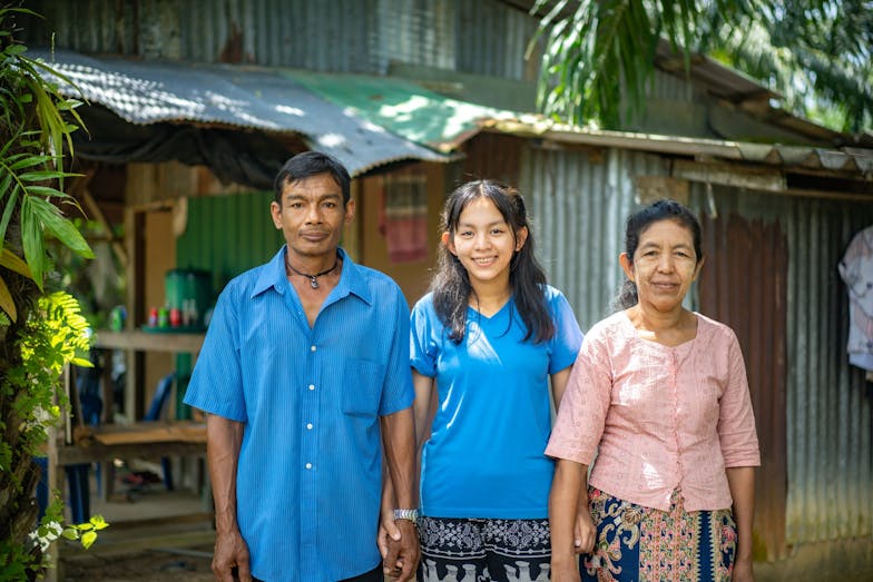 ouders en zusje van Mali