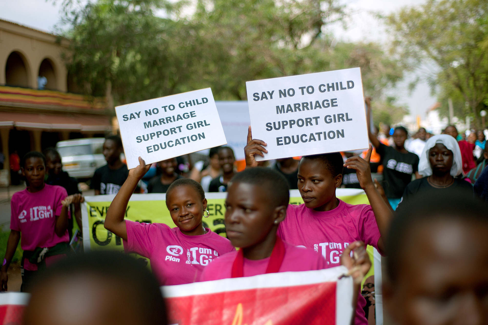 protest tegen kindhuwelijken