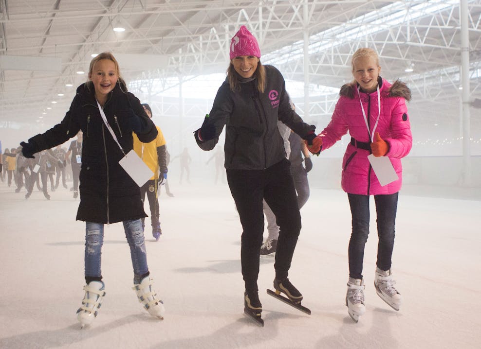 Scholieren schaatsen voor schoon drinkwater