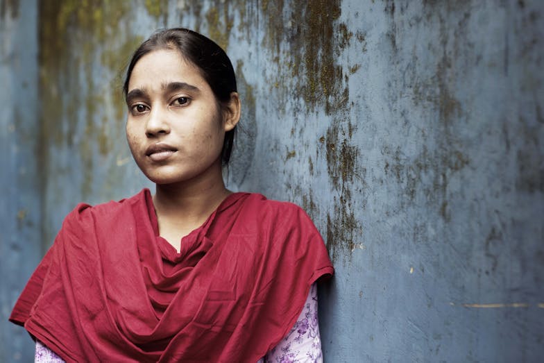 Portret Lovely Kindbruiden in Bangladesh