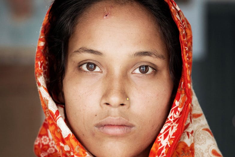 Portret Robika Kindbruiden in Bangladesh